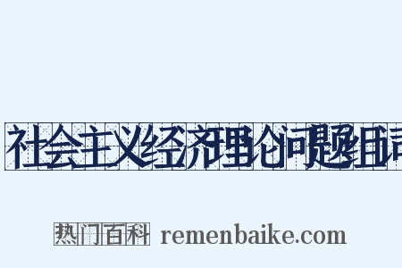 社会主义经济理论问题组词是什么意思的图片